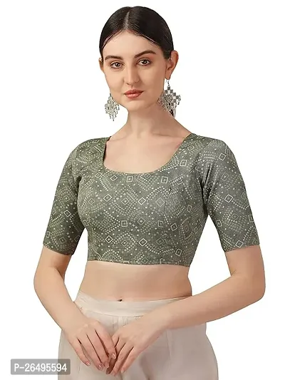 Reliable Khaki Satin Stitched Blouses For Women