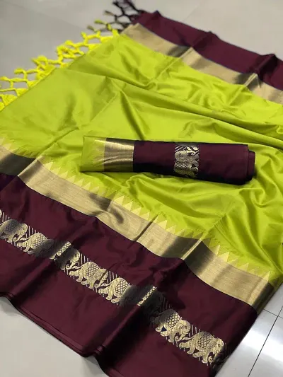 New In Art Silk Saree with Blouse piece