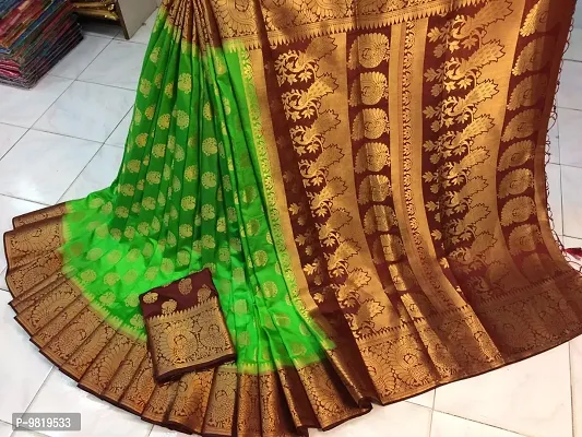 Exclusive Glamorous Silk Zari Weaving Banarasi Saree-thumb0