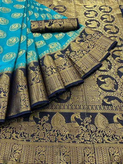 Woven Design Art Silk Banarasi Sarees with Blouse piece