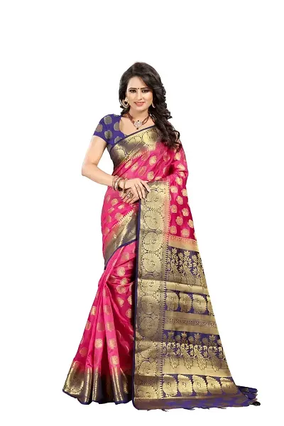 Banarasi Silk Woven Design Sarees with Blouse Piece