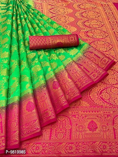 Stunning Banarasi Silk Zari Weaving Regular Sareenbsp;-thumb0