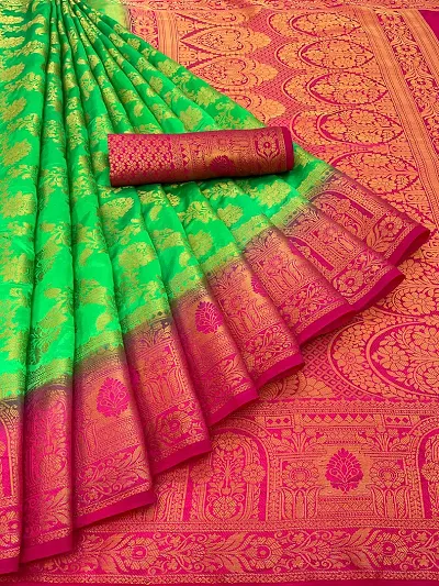 Stunning Banarasi Silk Zari Weaving Regular Sareenbsp;