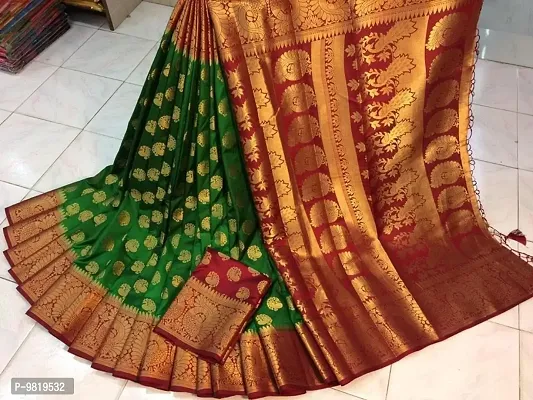 Exclusive Glamorous Silk Zari Weaving Banarasi Saree-thumb0