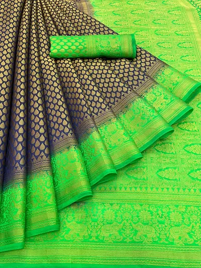 Stunning Banarasi Silk Zari Weaving Regular Saree