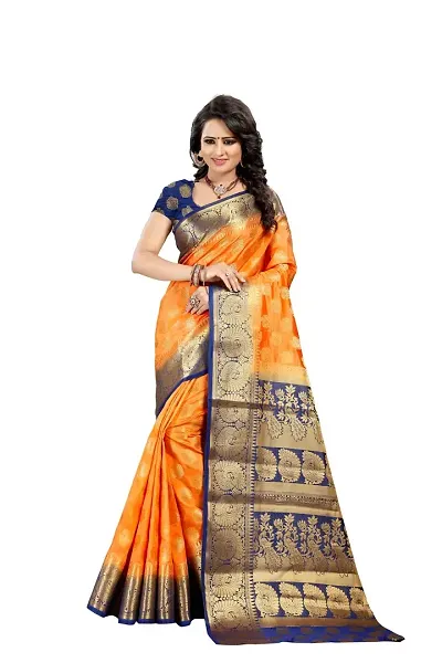 Banarasi Silk Woven Design Sarees with Blouse Piece