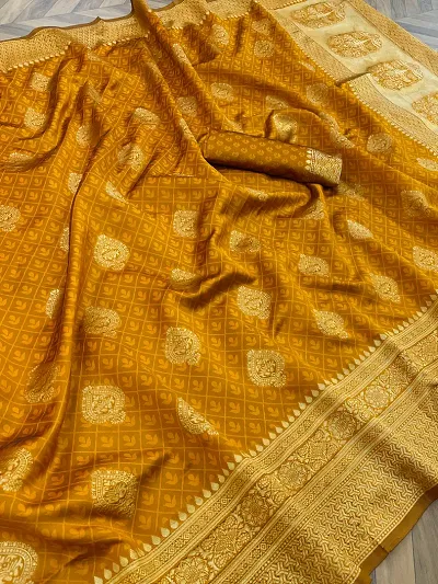 Banarasi Art Silk Woven Design Sarees with Blouse Piece