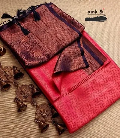 Kanjeevaram Art Silk Woven Design Saree with Blouse Piece