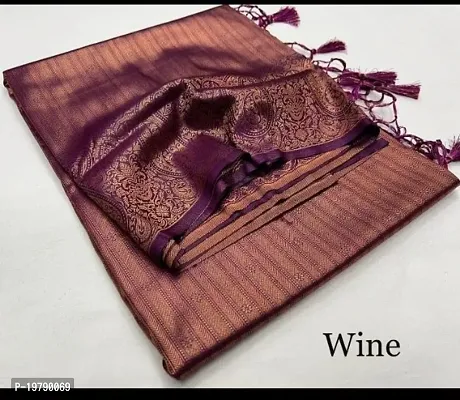 Kanjeevaram Art Silk Woven Design Saree with Blouse Piece-thumb0