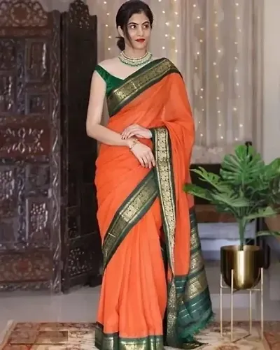 Kanjeevaram Jacquard Silk Saree with Blouse Piece