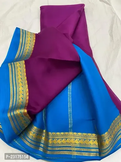 Mysore Silk Zari Woven Design Sarees with Blouse Piece-thumb0