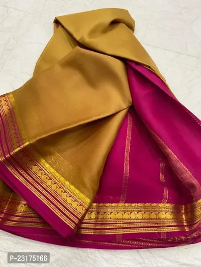 Mysore Silk Zari Woven Design Sarees with Blouse Piece