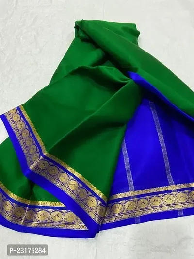 Mysore Silk Zari Woven Design Sarees with Blouse Piece