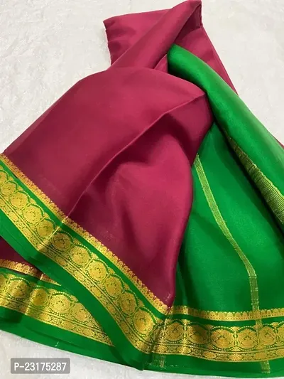Mysore Silk Zari Woven Design Sarees with Blouse Piece