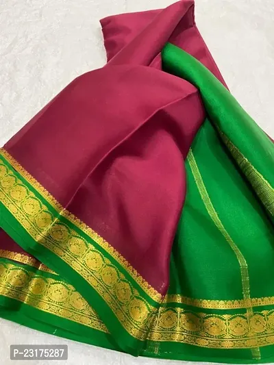 Mysore Silk Zari Woven Design Sarees with Blouse Piece-thumb0