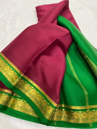 Mysore Silk Zari Woven Design Sarees with Blouse Piece