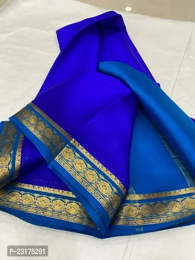 Mysore Silk Zari Woven Design Sarees with Blouse Piece-thumb0