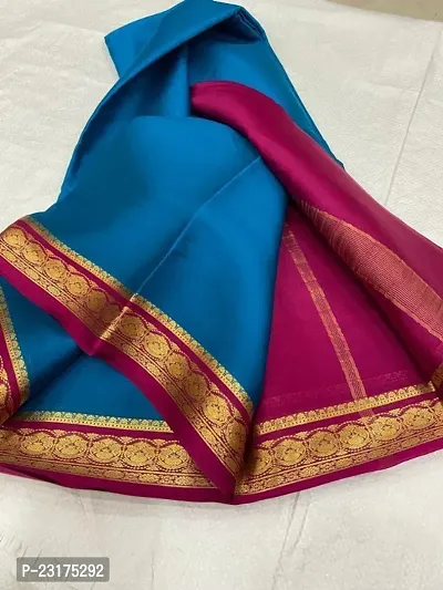 Mysore Silk Zari Woven Design Sarees with Blouse Piece