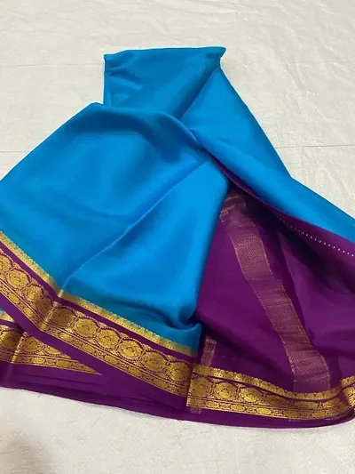 New In Silk Blend Saree with Blouse piece 