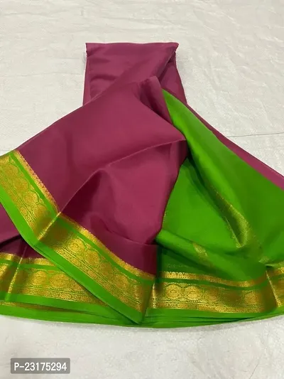 Mysore Silk Zari Woven Design Sarees with Blouse Piece