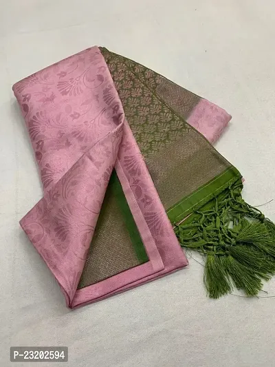 Silk Blend Kanjeevaram Saree with Blouse Piece