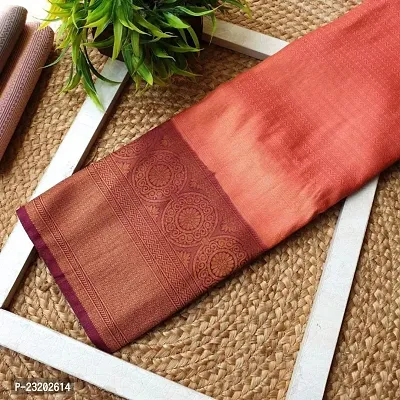 Silk Blend Kanjeevaram Saree with Blouse Piece