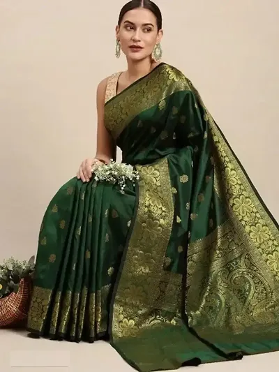 Best Selling Silk Blend Saree with Blouse piece