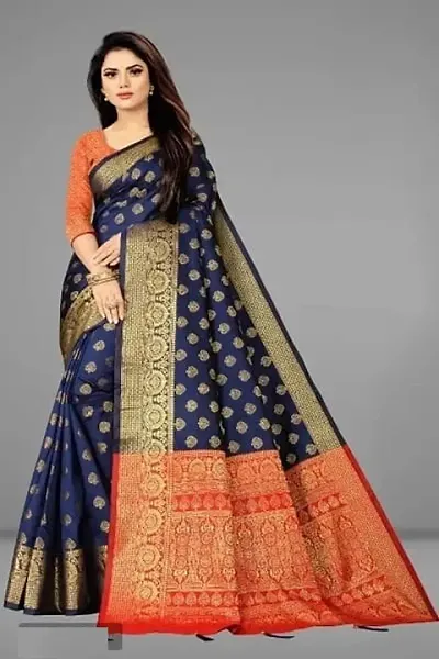 Banarasi Silk Jacquard Sarees with Blouse piece