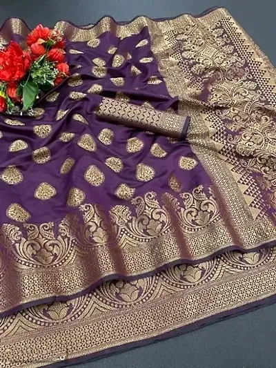 Glamorous Silk Blend Saree with Blouse piece 