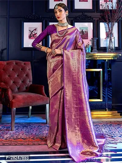 Banarasi Soft Silk Jacquard Saree with Blouse piece