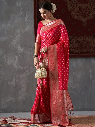 Banarasi Soft Silk Jacquard Saree with Blouse piece