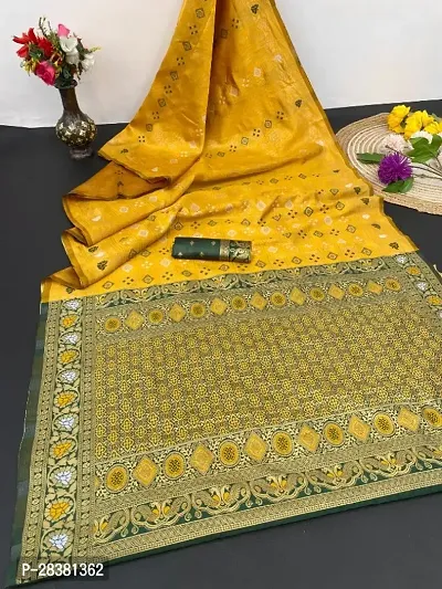 Banarasi Soft Silk Zari Jacquard Sarees with Blouse Piece