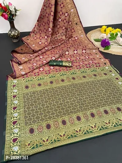 Banarasi Soft Silk Zari Jacquard Sarees with Blouse Piece