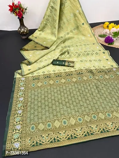 Banarasi Soft Silk Zari Jacquard Sarees with Blouse Piece