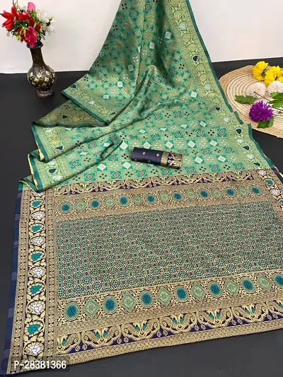 Banarasi Soft Silk Zari Jacquard Sarees with Blouse Piece