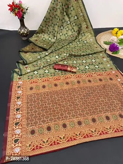 Banarasi Soft Silk Zari Jacquard Sarees with Blouse Piece