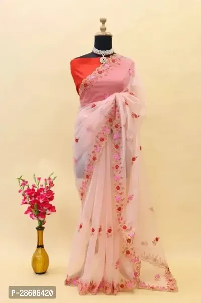 Fancy Organza Saree with Blouse Piece for Women