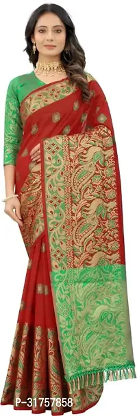 Designer Banarasi Silk Jacquard Saree with Blouse Piece