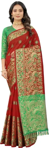 Designer Banarasi Silk Jacquard Saree with Blouse Piece