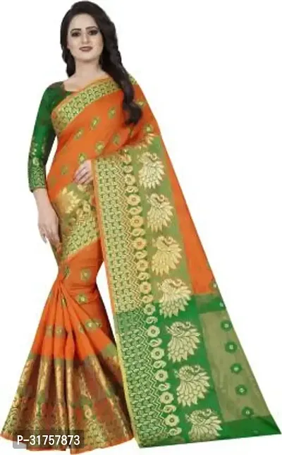 Designer Banarasi Silk Jacquard Saree with Blouse Piece