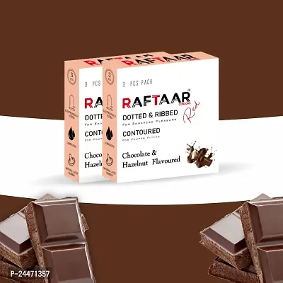 RAFTAAR CONDOMS CHOKO MOKO CHOCOLATE FLAVOURED PACK - 2 (6PIC)-thumb0