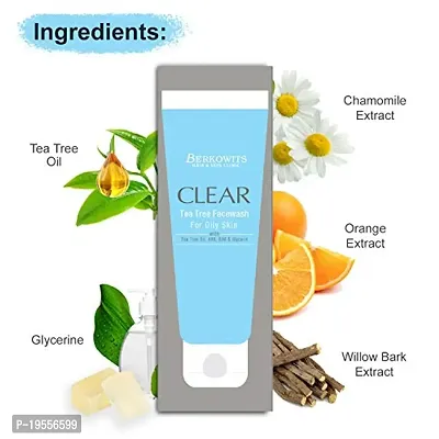 Berkowits Clear Tea Tree Facewash For Oily Skin (125g)-thumb2