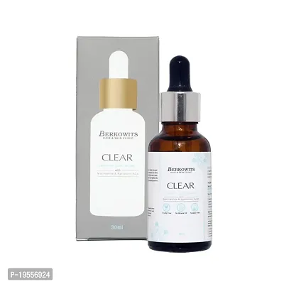 Berkowits - Best Salicylic Acid Serum for Exfoliates Pores to Reduce Acne, Scars, Blackheads, and Excess Oil | Tested | All Skin Type | For Women  Men | Contains Niacinamide  Hyaluronic Acid - 30ML