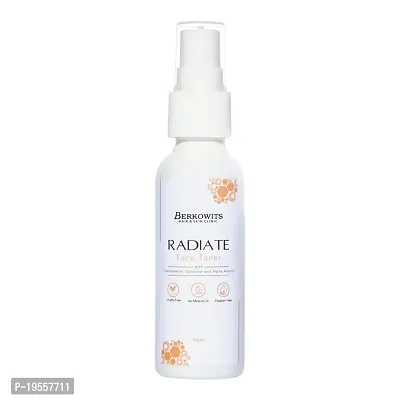 Berkowits Radiate Face Toner with Niacinamide, Glycerine and Alpha Arbutine For Men  Women | 50ml