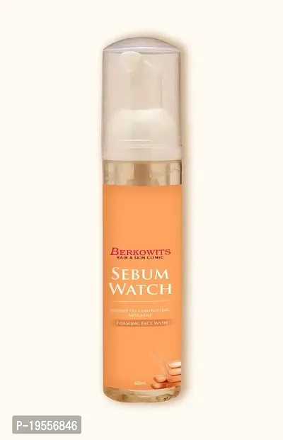 Berkowits Hair  Skin Clinics Sebum Watch Anti Acne Foaming Facewash With Aloe Extract 60 ml