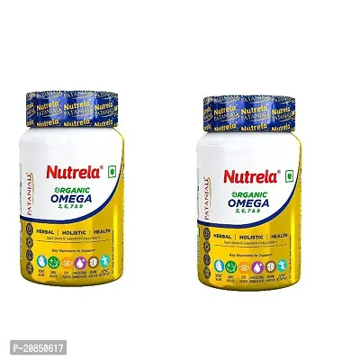 Patanjali Nutrela Organic Omega 3 6 7 9 Vegetarian Softgels - 120 Capsules