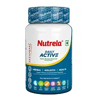 Nutrela Daily Active Multivitamin for Men  Women with Brain, Eye  Heart Health - 60 Vegetarian Capsules pack of 2-thumb1