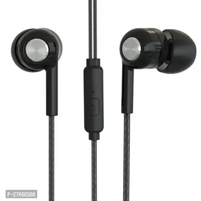 Stylish Headphones Black In-ear 499 Wired - 3.5 MM Single Pin-thumb0