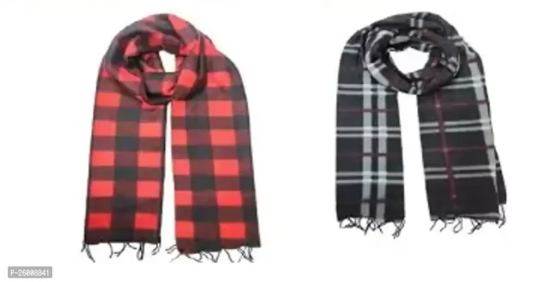 Checkered Muffler For Men's-Pack Of 2