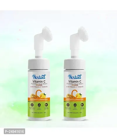 Nextset Vitamin C Foaming Facewash-150 Ml, Pack Of 2-thumb0